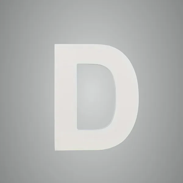 White_Standing_Letter_D_Modern_Minimalist_Alphabet_Block_Durable_Pvc_Tabletop_Letter