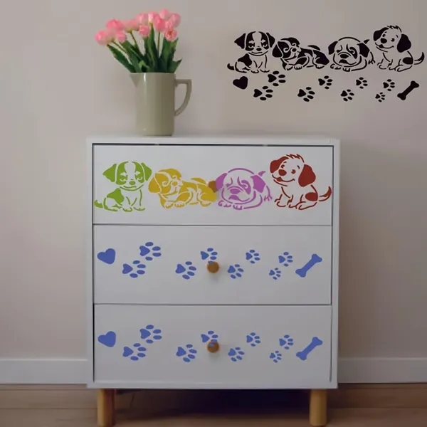 White_Dog_Paw_Print_Stencils_Pet_Themed_Templates_Diy_And_Craft