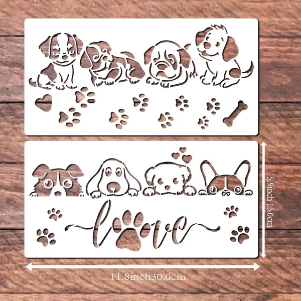 White_Dog_Paw_Print_Stencils_Pet_Themed_Templates_Diy_And_Craft