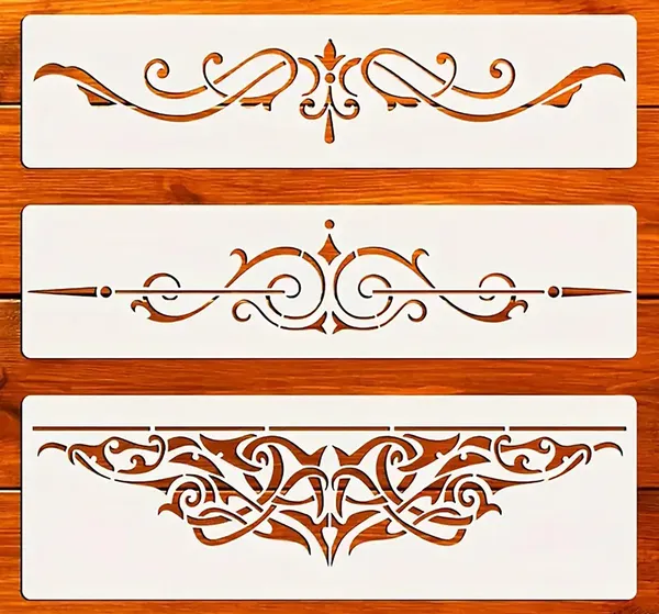 White_Victorian_Style_Border_Stencils_Diy_And_Craft