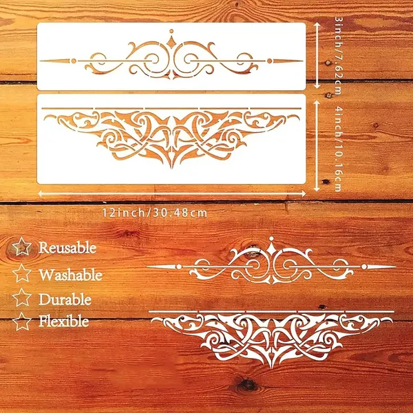 White_Victorian_Style_Border_Stencils_Diy_And_Craft