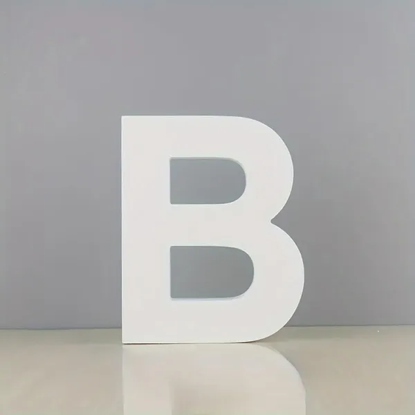 White_Standing_Letter_B_Decoration_Pvc_Alphabet_Block