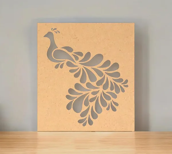 Beige_Wooden_Peacock_Stencil_Diy_And_Craft
