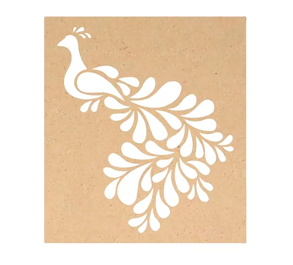 Beige_Wooden_Peacock_Stencil_Diy_And_Craft