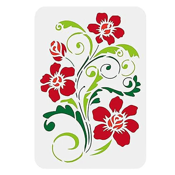 White_Orchid_Stencil_Plastic_Flower_Painting_Template_Orchid_Blossoms_Leaf_Pattern_Reusable_Stencil_Home_Decor