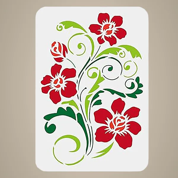 White_Orchid_Stencil_Plastic_Flower_Painting_Template_Orchid_Blossoms_Leaf_Pattern_Reusable_Stencil_Home_Decor