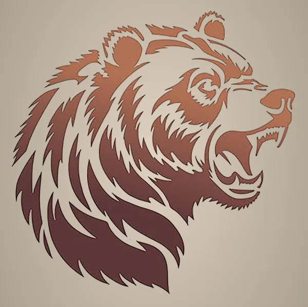 White_Bear_Head_Animal_Stencil_Growling_Bear_Reusable_Plastic_Painting_Template_Home_Decor