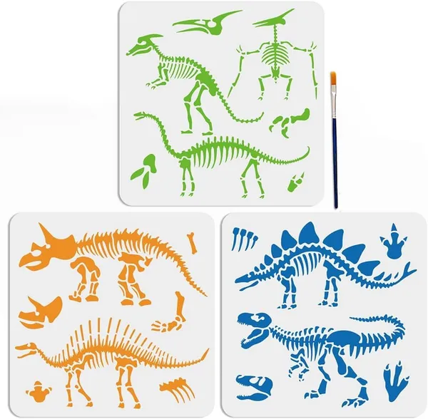 White_Dinosaur_Skeleton_Stencils_Diy_And_Craft