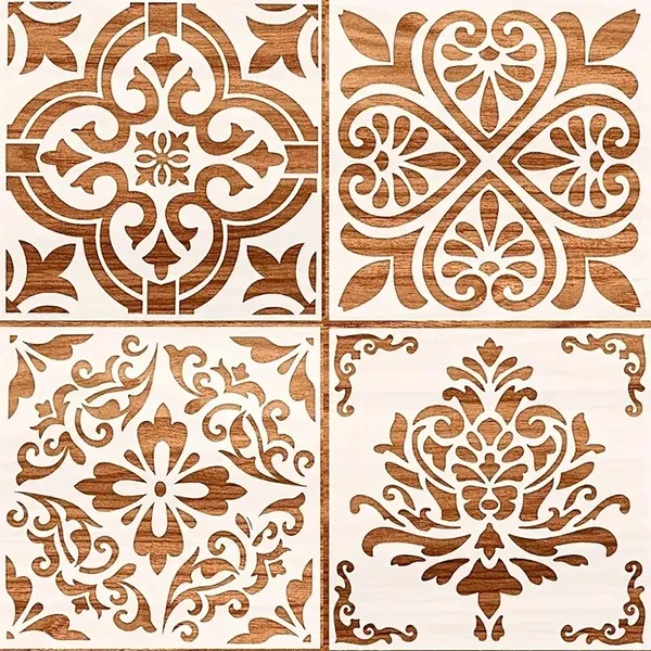 White_Floral_Tile_Stencils_Reusable_Plastic_Templates_Diy_And_Craft