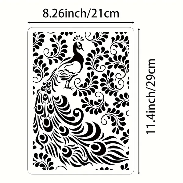 White_Peacock_Stencil_Diy_And_Craft