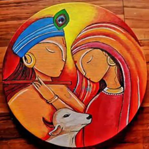 Beige_Pre_Marked_Round_Radha_Krishna_Cow_Design_Wooden_Boards_Diy_And_Craft