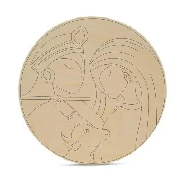 Beige_Pre_Marked_Round_Radha_Krishna_Cow_Design_Wooden_Boards_Diy_And_Craft