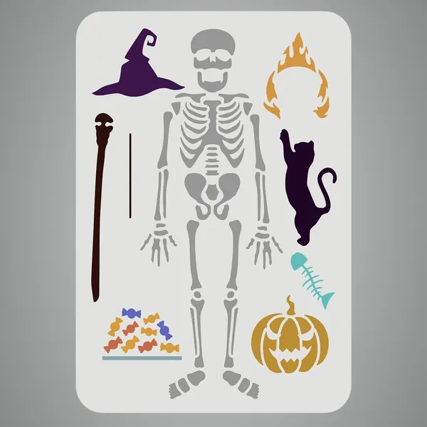White_Halloween_Skeleton_Bones_Stencil_Home_Decor