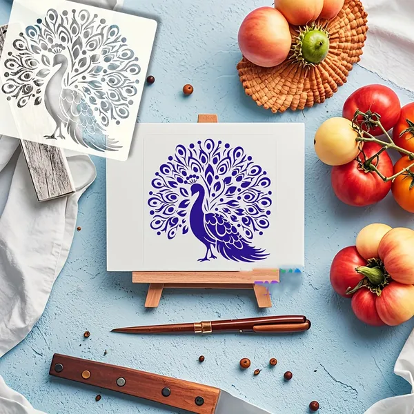 White_Peacock_Stencil_Template_Cm_Reusable_Painting_Stencil_Diy_And_Craft