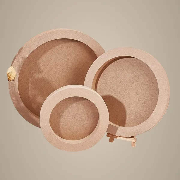 Beige_Flat_Round_Mdf_Canvas_Panels_Suitable_General