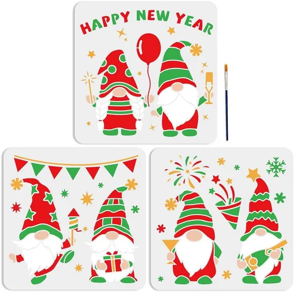 White_Happy_New_Year_Gnome_Stencil_Diy_And_Craft