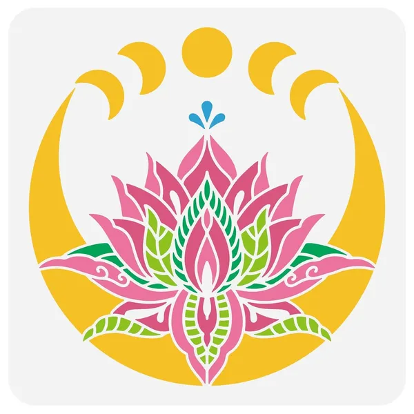 White_Moon_Lotus_Pattern_Template_Diy_And_Craft