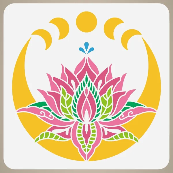 White_Moon_Lotus_Pattern_Template_Diy_And_Craft