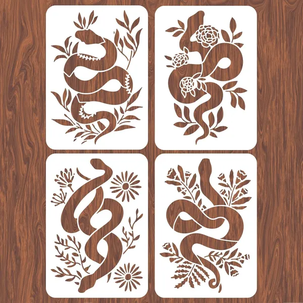White_Snake_Flower_Wall_Stencils_Reusable_Plant_Painting_Templates_Diy_And_Craft