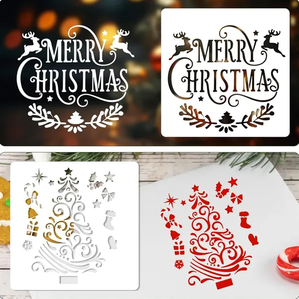 White_Wooden_Christmas_Stencils_Reusable_Wood_Templates_Diy_And_Craft