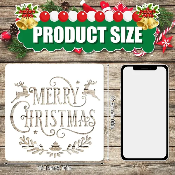 White_Wooden_Christmas_Stencils_Reusable_Wood_Templates_Diy_And_Craft