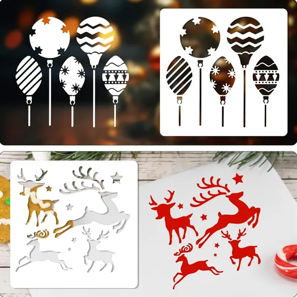 White_Wooden_Christmas_Stencils_Reusable_Wood_Templates_Diy_And_Craft