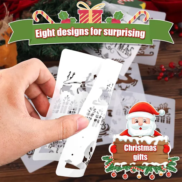 White_Wooden_Christmas_Stencils_Reusable_Wood_Templates_Diy_And_Craft