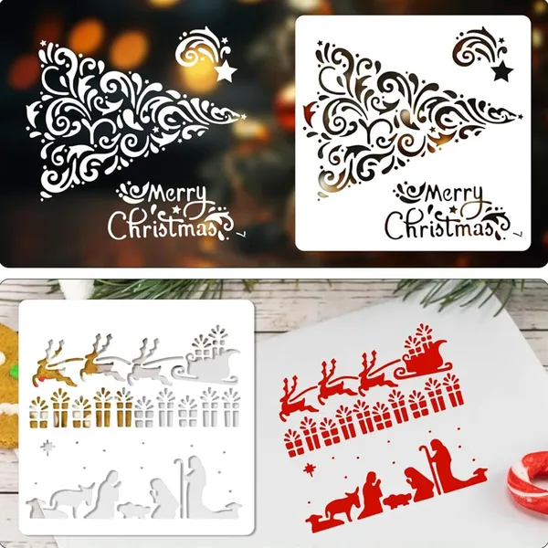 White_Wooden_Christmas_Stencils_Reusable_Wood_Templates_Diy_And_Craft
