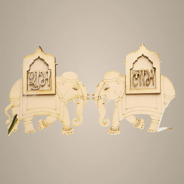 Beige_Gaj_Kesari_Shubh_Labh_Sohn_Diwali_Decor_Diy_And_Craft