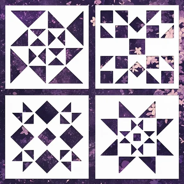White_Abstract_Art_Geometric_Pattern_Stencils_Reusable_Barn_Quilt_Stencil_Bundle_Diy_Handicraft_Painting_Templates_Diy_And_Craft