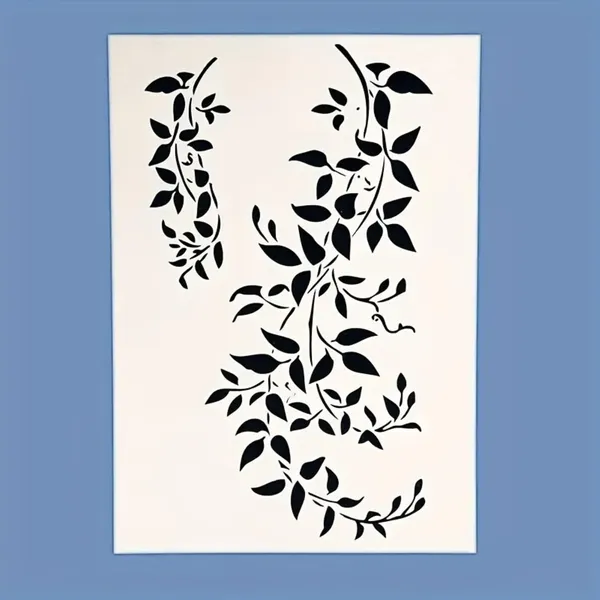 White_A_Size_Vine_Leaves_Painting_Stencil_Cm_Home_Decor