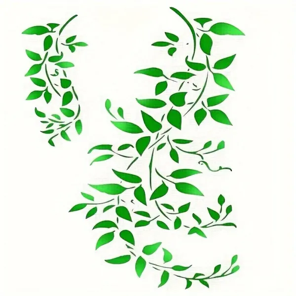 White_A_Size_Vine_Leaves_Painting_Stencil_Cm_Home_Decor