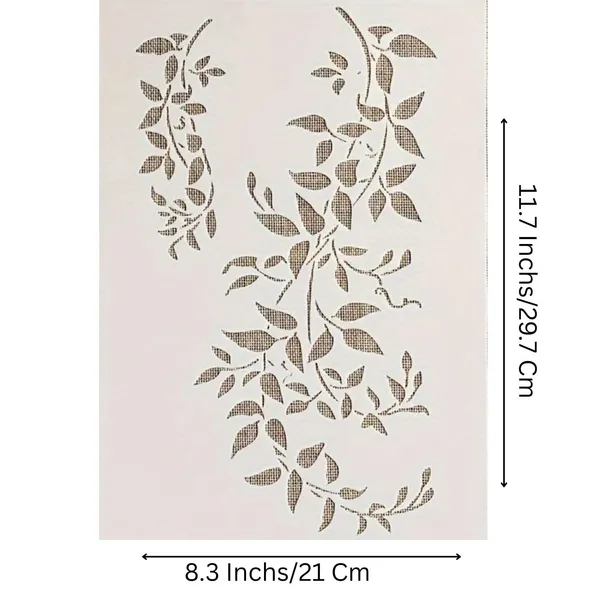 White_A_Size_Vine_Leaves_Painting_Stencil_Cm_Home_Decor