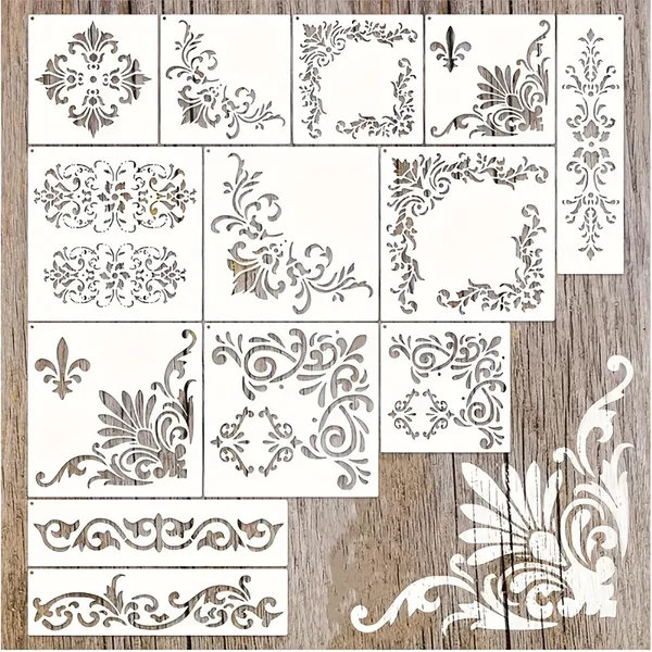 White_Mexican_Floral_Corner_Stencil_Diy_And_Craft