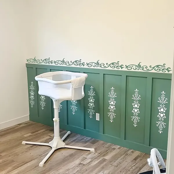 White_Mexican_Floral_Corner_Stencil_Diy_And_Craft