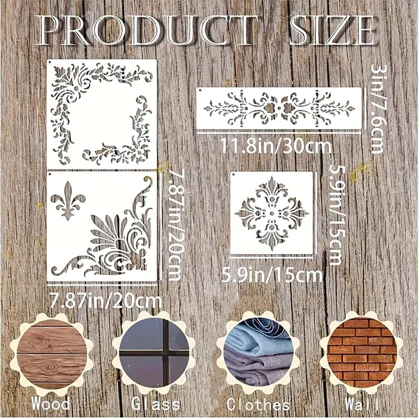 White_Mexican_Floral_Corner_Stencil_Diy_And_Craft