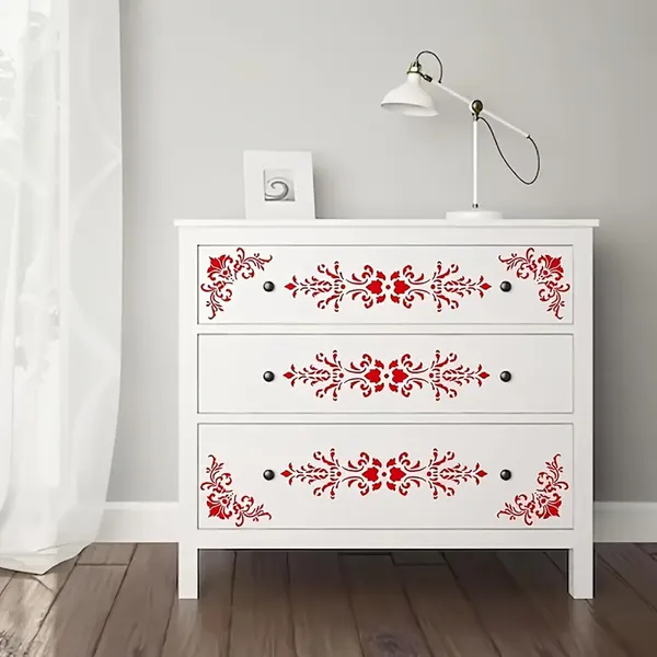 White_Mexican_Floral_Corner_Stencil_Diy_And_Craft