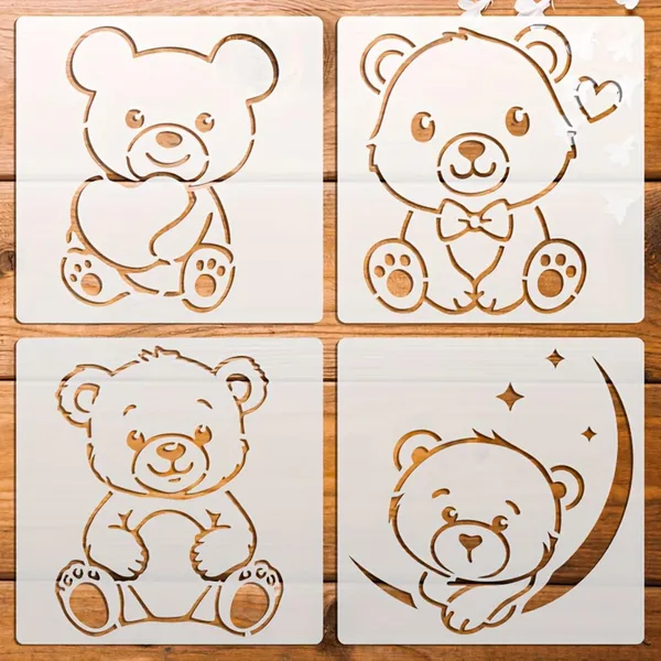 White_Bear_Stencil_Set_Cm_Reusable_Painting_Templates_Diy_And_Craft