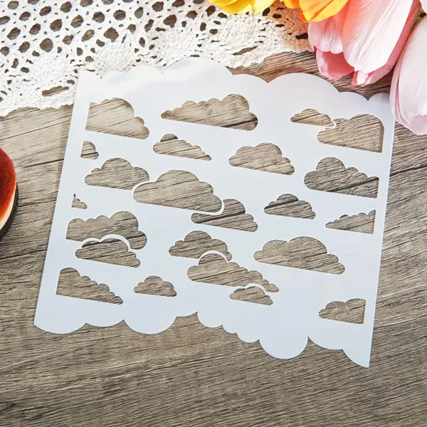 White_Reusable_Cloud_Stencil_Cm_Pet_Plastic_Diy_Template_Diy_And_Craft