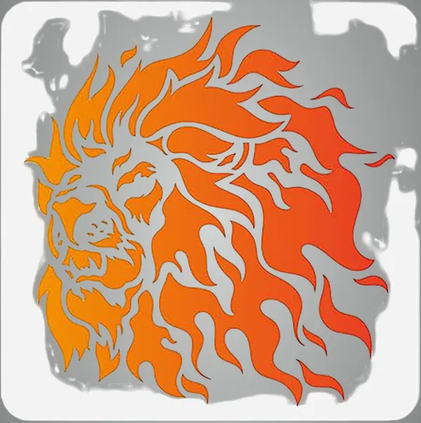 White_Lion_Head_Craft_Stencil_Reusable_Lion_Face_Template_Home_Decor