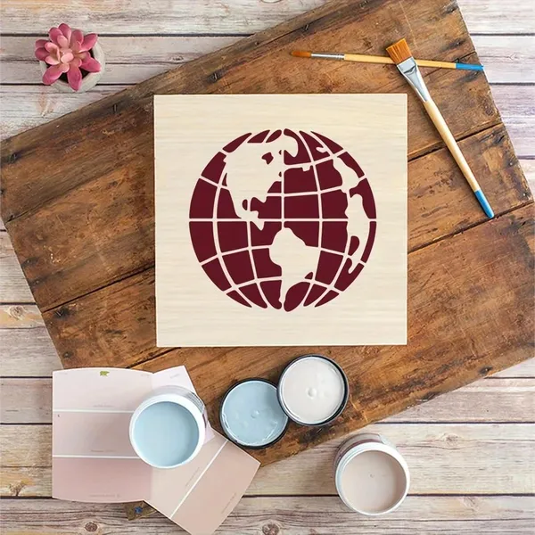 White_Reusable_Earth_Map_Stencil_Cutout_Diy_And_Craft