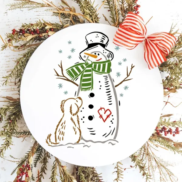 White_Snowman_Stencil_Template_Reusable_Winter_Craft_Stencil_Diy_And_Craft