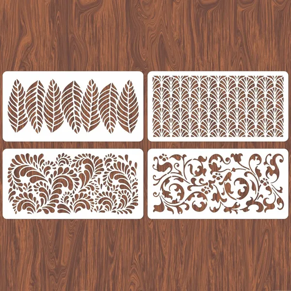 White_Floral_Fern_Wall_Stencils_Reusable_Leaf_Pattern_Painting_Templates_Diy_And_Craft