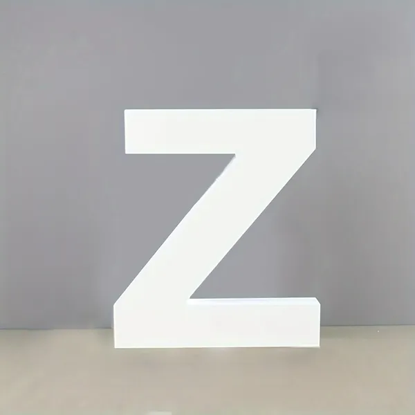White_Standing_Letters_Z_Decoration_Pvc_Block