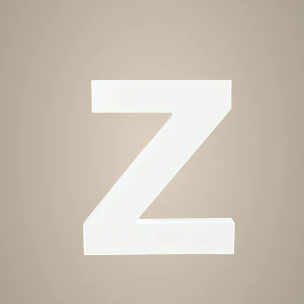 White_Standing_Letters_Z_Decoration_Pvc_Block