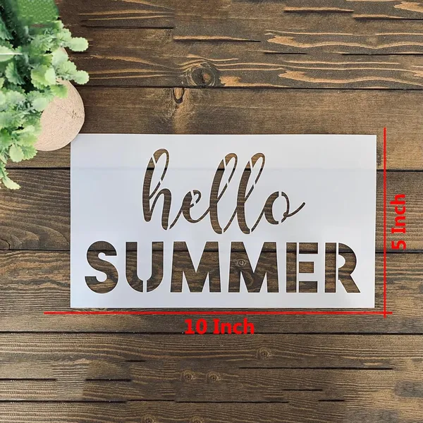 White_Reusable_Hello_Summer_Stencil_Diy_And_Craft