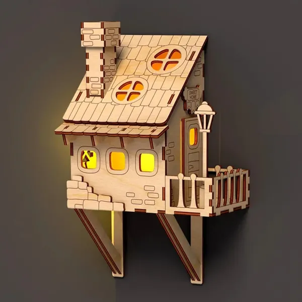 Cliths_House_On_The_Wall_D_Model_Wooden_Decorative