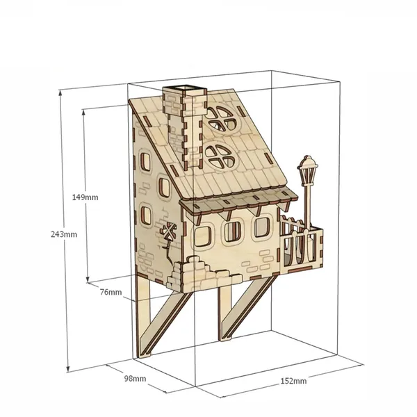 Cliths_House_On_The_Wall_D_Model_Wooden_Decorative