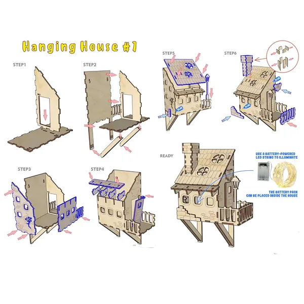Cliths_House_On_The_Wall_D_Model_Wooden_Decorative