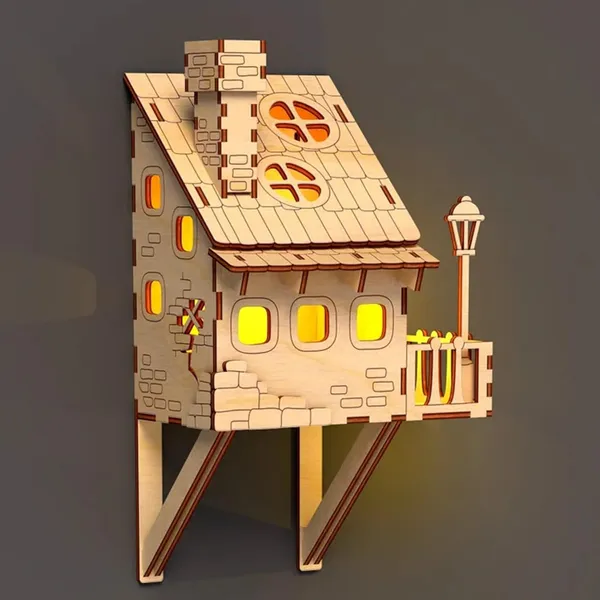 Cliths_House_On_The_Wall_D_Model_Wooden_Decorative